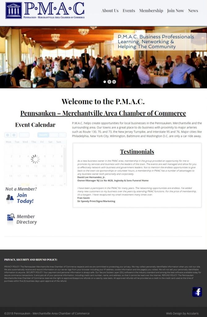 PMACC Portfolio Screenshot